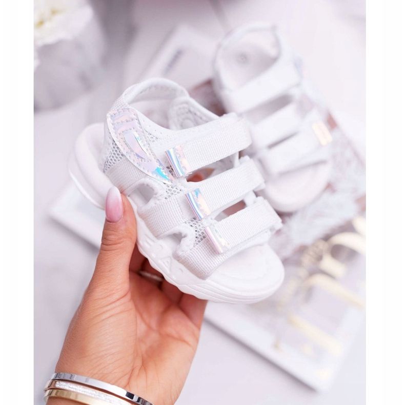 FRROCK Sandalias Infantiles Con Velcro Para Niña Blanca Kimmi blanco 1