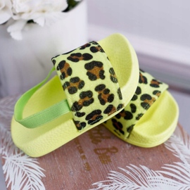 FRROCK Pantuflas Niña Brocado Leopardo Lima Rimia multicolor verde 2