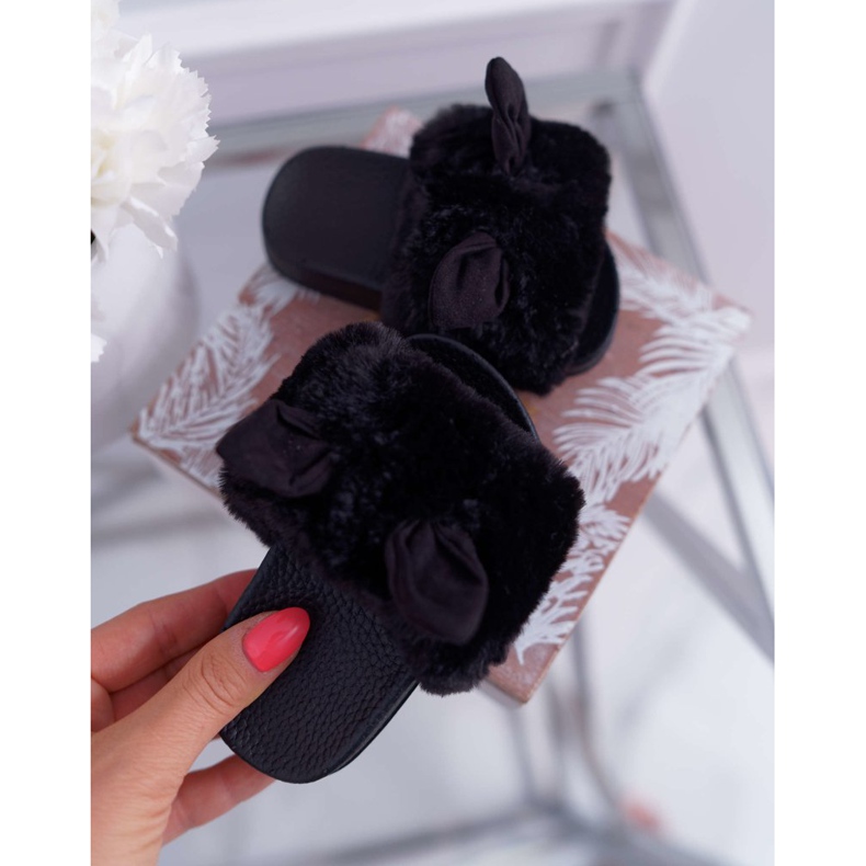 FRROCK Pantuflas Infantiles Con Piel Y Daños Thoa Negra negro 2