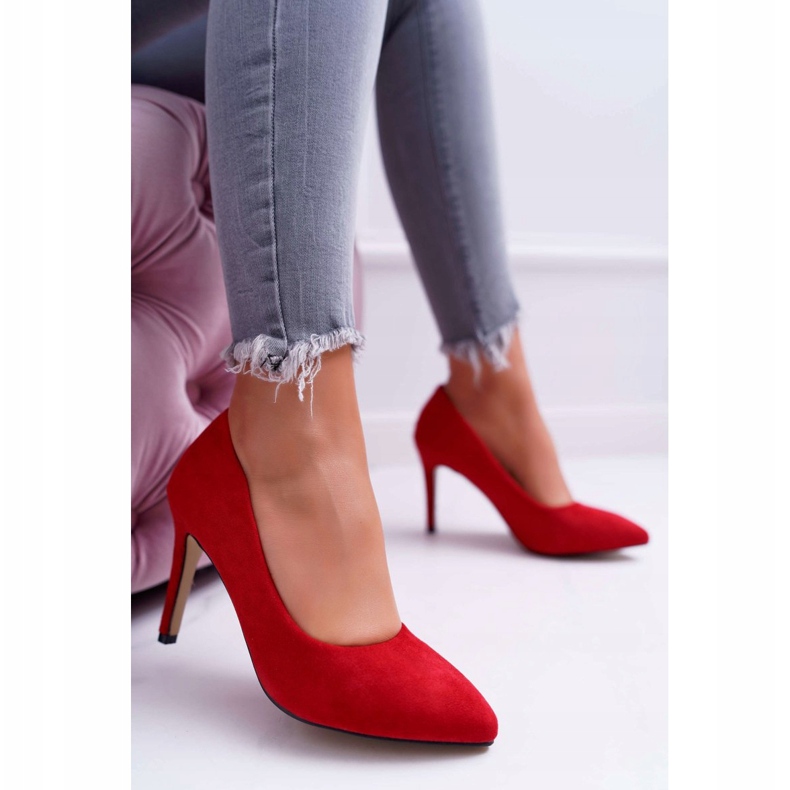 EVE Zapatos de tacón de aguja para mujer en rojo Spitz Kiss Me 1