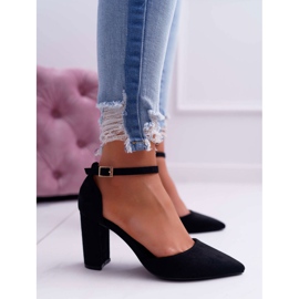 FRBS Zapatos De Salón Con Tacón De Mujer Negro Grette 3