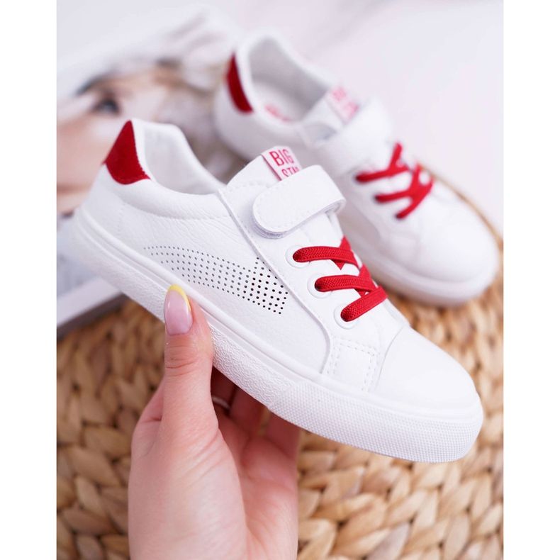Zapatillas para niños Big Star con velcro Blanco DD374106 ['blanco'] 2