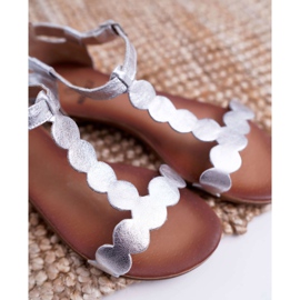Sandalias Mujer Piel Planas Plata Nicole 2403 Melbourne gris 6