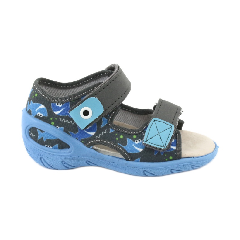 Calzado infantil befado pu 065P128 azul gris 2