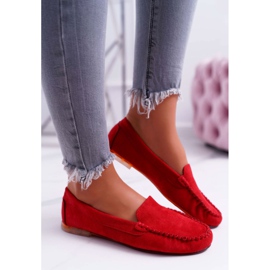 Mocasines Mujer Sergio Leone Suede Red Winted rojo 4