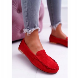 Mocasines Mujer Sergio Leone Suede Red Winted rojo 6