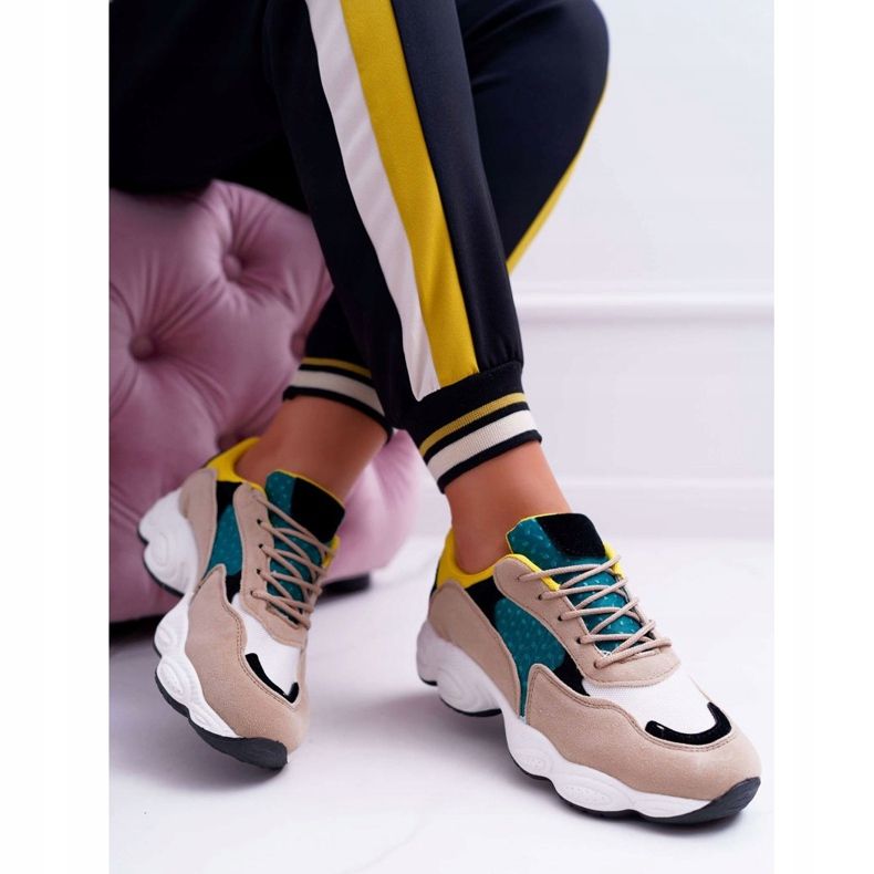 NFR Zapatillas Deportivas Mujer Ante Verde Amarillo Lollipop multicolor 1