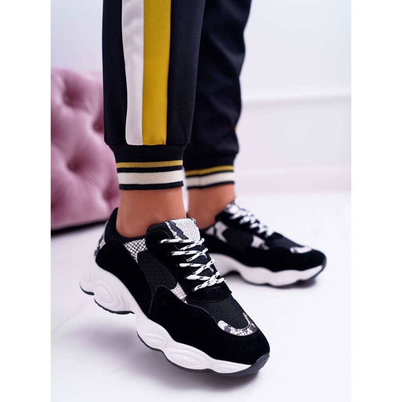 NFR Zapatillas Deportivas Mujer Ante Negro Piel de Serpiente Lollipop gris 2