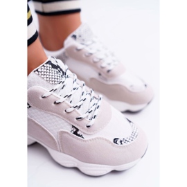 NFR Zapatillas Deportivas de Mujer Gamuza Blanca Piel de Serpiente Lollipop blanco gris 7