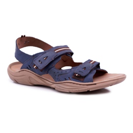 Mario Boschetti Sandalias Hombre Piel Azul Marino Lop 6