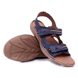 Mario Boschetti Sandalias Hombre Piel Azul Marino Lop 2