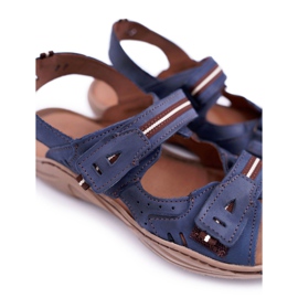 Mario Boschetti Sandalias Hombre Piel Azul Marino Lop 5