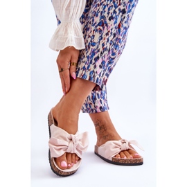 PS1 Pantuflas de Mujer Beige con Lazo Wendy Cork 2 PS1 Pantuflas de Mujer Beige con Lazo Wendy Cork 2