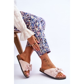 PS1 Pantuflas de Mujer Beige con Lazo Wendy Cork 5
