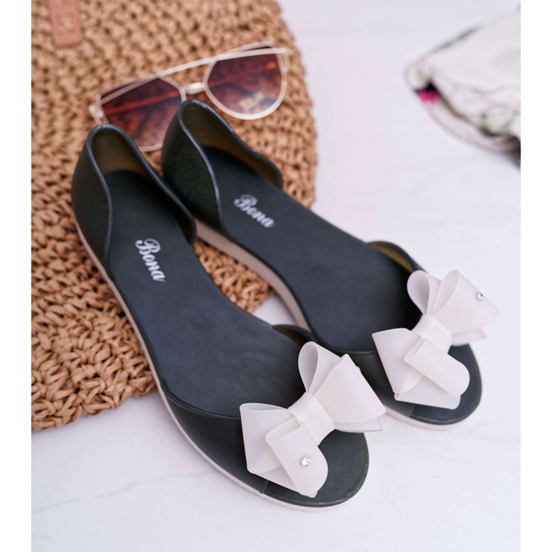 Bailarinas De Goma Meliski Lazos Verde Caramelo 1