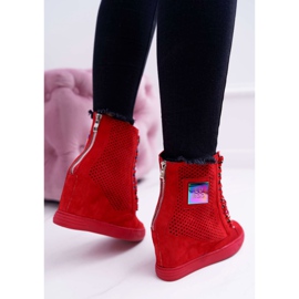 Zapatillas de Mujer Lu Boo Calado Suede Red Clamma rojo 4