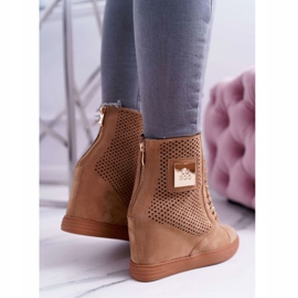 Zapatillas de Mujer Lu Boo Calado Suede Camel Clamma marrón 3