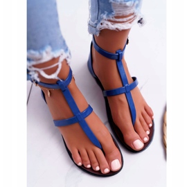 Sandalias Lu Boo Roman women, Japanese Lento Azul marino 4