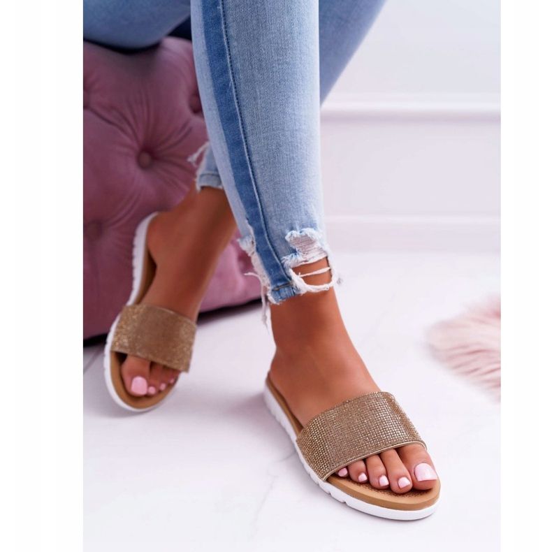 Sandalias con lentejuelas doradas para mujer Lu Boo Goodies dorado 1