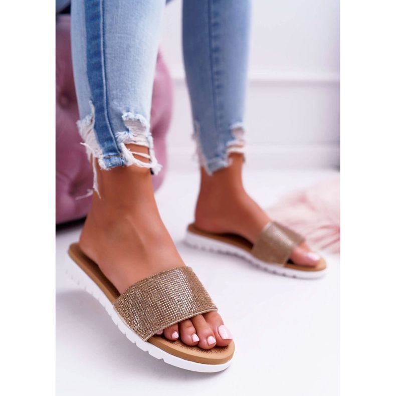 Sandalias con lentejuelas doradas para mujer Lu Boo Goodies dorado 2