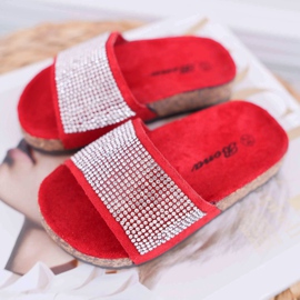 SEA Pantuflas Infantiles Rojas Sobre Cristales De Corcho Malena rojo 2