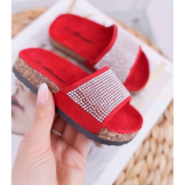 SEA Pantuflas Infantiles Rojas Sobre Cristales De Corcho Malena rojo 1