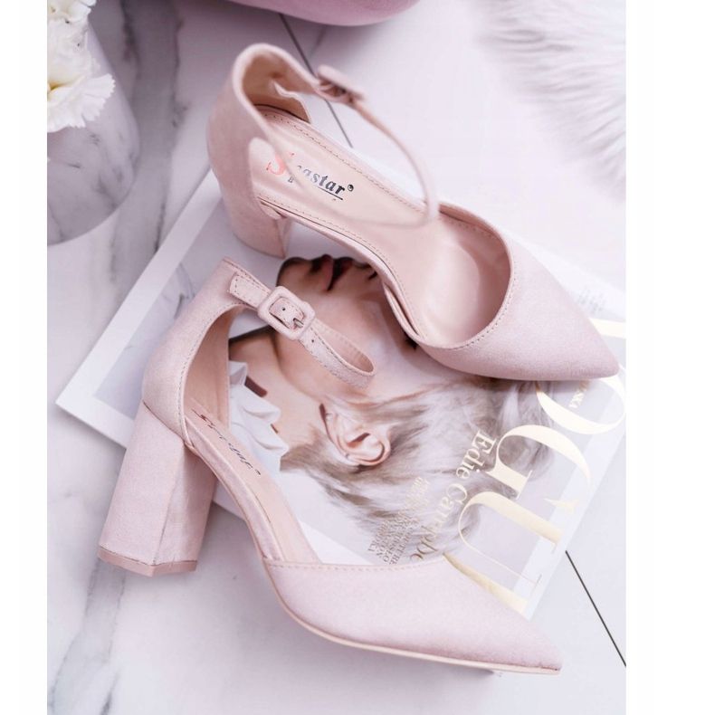 PS1 De Mujer Salón Con Tacón Ante Beige Harye multicolor rosa 2