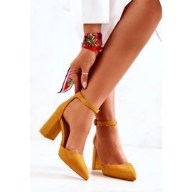 PS1 De Mujer Zapatos De Salón Con Tacón Ante Amarillo Harye 2 PS1 De Mujer Zapatos De Salón Con Tacón Ante Amarillo Harye 2