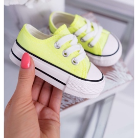 FRROCK Zapatillas para niños Brocade Lime Neon Misty amarillo 3