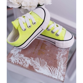 FRROCK Zapatillas para niños Brocade Lime Neon Misty amarillo 4