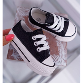 FRROCK Zapatillas de niños de brocado negro Misty 4