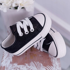 FRROCK Zapatillas de niños de brocado negro Misty 5