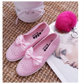 EVE Zapatillas Infantiles Juveniles Encaje Rosa Dudi rosado 1