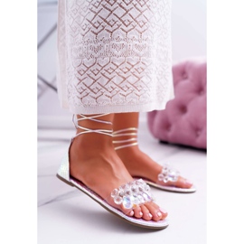 Sandalias Mujer Lu Boo Crystals Silver Madina gris 1