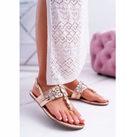Sandalias Mujer Lu Boo Petrol Crystals Rose Gold Sonne rosa 2