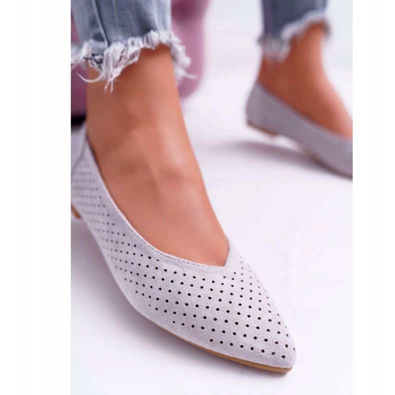 Bailarinas Mujer Lu Boo Calado Gris Postre 2 Bailarinas Mujer Lu Boo Calado Gris Postre 2