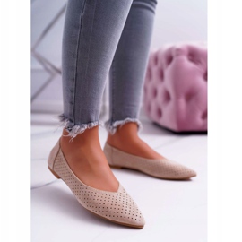 Bailarinas De Mujer Lu Boo Calado Beige Postre 1 Bailarinas De Mujer Lu Boo Calado Beige Postre 1