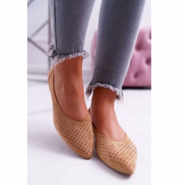 Bailarinas para mujer Lu Boo Camel Dessert marrón 2
