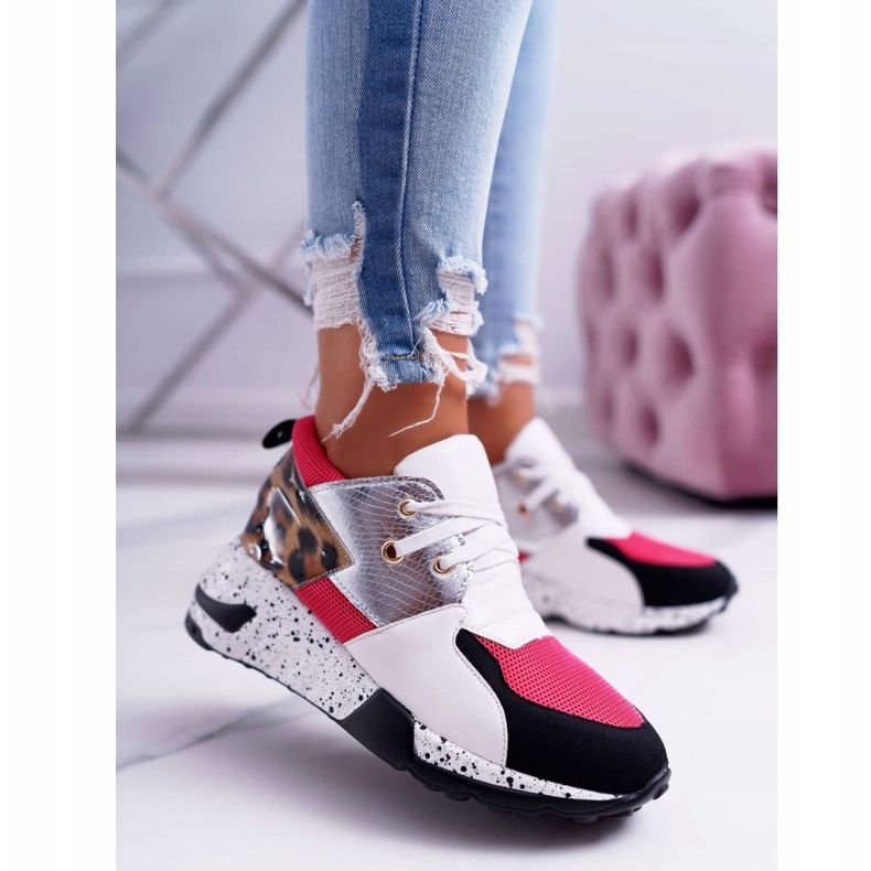 Zapatos Deportivos De Mujer Lu Boo Con Patrón De Leopardo Blanco Malibu multicolor 1