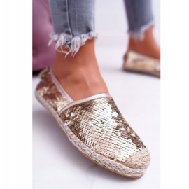Alpargatas de Mujer Lu Boo Gold Sequins Destino dorado 6