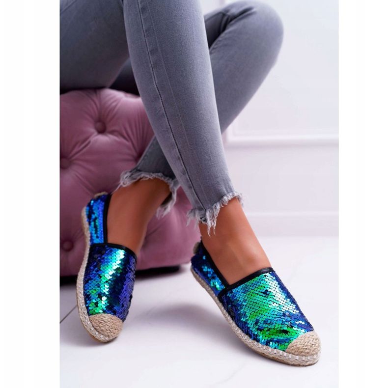 Alpargatas de Mujer Lu Boo Green Sequins Destino verde 1 Alpargatas de Mujer Lu Boo Green Sequins Destino verde 1