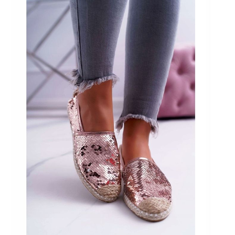 Alpargatas de Mujer Lu Boo Pink Sequins Destino rosa 2