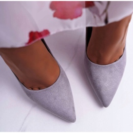 PS1 Stilettos Yanna de ante gris para mujer 5