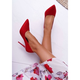SEA Stilettos Yanna de ante rojo para mujer 2