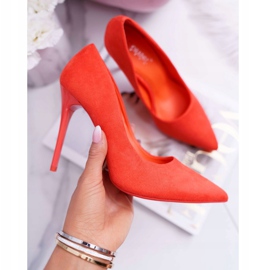 PS1 Stilettos Mujer Ante Naranja Yanna 1