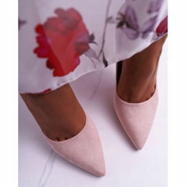 SEA Stilettos Yanna de ante rosa para mujer rosado 4