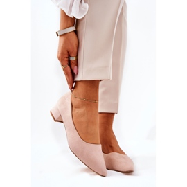 PS1 Zapatos De Salón Clásicos De Mujer Ante Beige Rheya 1
