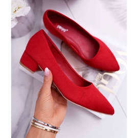 PS1 Zapatos de salón clásicos para mujer Suede Red Rheya rojo 1