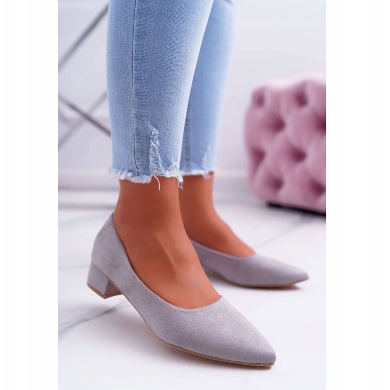 PS1 Zapatos de salón clásicos para mujer de ante gris Rheya 2