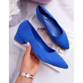 PS1 Zapatos De Salón Clásicos Para Mujer Ante Azul Rheya 1